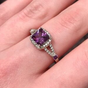 Charmed Aroma SS925 Purple Ring! Size 8.5